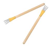 2 Pièces Outil de Poterie Brosse Fil Métallique | Texture Précise, Manche Bois Ergonomique, Nettoyage de Surface, pour Modelage Céramique et Polymère