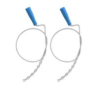 2 Pièces Outil de Préhension Flexible pour Déboucheur de Vidange | Pince à Ressort, pour Canalisations et Siphons, Design Ergonomique, Usage Polyvalent, Finition Argenté