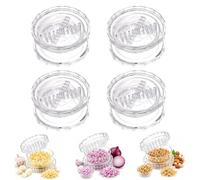 2 pièces outil manuel de hachoir à ail et à gingembre, broyeur d'ail multifonctionnel, broyeur de presse-ail, hachoir à ail, hachoir et broyeur d'ail, gadget de cuisine for ail, oignon(4pcs)