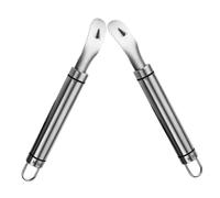 2 Pièces Ouvre-agrumes en Acier Inoxydable à Long Manche | Passe au Lave-vaisselle, Prise Sûre sans Blesser les Mains, Nettoyage Facile, Rangement Trou Suspendre