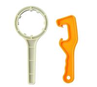 2 Pièces Ouvre-Boîte, DIN 41/61 ocal pour Bidons de 20/25/30 Litres + Ouvre-Boîte pour Seau Rond/Carré à Large Ouverture de 1 à 25 Litres, pour Une Ouverture Facile (Blanc, orange)