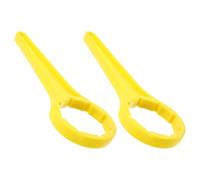 2 Pièces Ouvre-bouchon de Seau Plastique 25 L, Aide au Vissage | Diamètre de 69mm, Levier Ergonomique, Usage en Maintenance de Ligne, Couleur Jaune