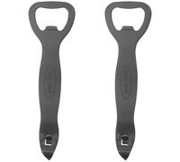 2 Pièces Ouvre-bouteilles en Acier Inoxydable Noir, Fête Bière | Outil D'ouverture D'onglets, Compact et Stable, pour Bar et Extérieur, Prise Sûre, Usage Réutilisable