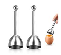 2 Pièces Ouvre-Œufs en Acier Inoxydable, Toqueur à Oeuf pour Œufs à la Coque et Durs, Séparateur d’Œufs Pratique pour Maison et Cuisine, Matériaux Durables