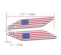 2 Pièces/Paire 3d Métal Drapeau Américain Voiture Emblème Badge Autocollant Pour Mercedes Bmw Mustang Ranger Lifan Chevrolet Nissan Mazda