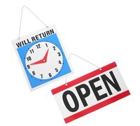 2 Pièces Panneau Horaires Ouverture Fermeture PVC Double Face | Étanche, de Retour Réglable, pour Porte en Bois ou Verre, Kiosque, Boutique et Bureau Intérieur