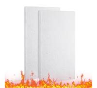 2 Pièces Panneau Isolant en Fibre Céramique Haute Température | Plaque Isolation Thermique, Blanc, Installation Rapide, Stabilité Thermique Élevée, Usage Systèmes de Chauffage Électriques