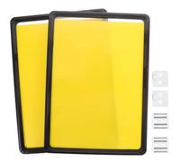 2 Pièces Panneau Magnétique de Signalisation Jaune ABS | Surface Lisse, Structure Stable et Flexible, Usage en Entrepôt, Repérage, Tri, Affichage de Prix