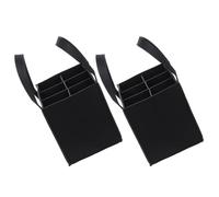 2 Pièces Paquet à Bouteilles en Feutre Noir à Six Compartiments | Format Multi-grille, Finition Soignée, Rangement Compact pour Vin