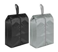 2 Pièces Paquet à Chaussures de Voyage 210d, Noir Gris | Oxford Robuste, Protection la Poussière, Format 43x23cm, pour Rangement en Valise et Vestiaire