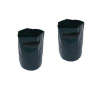 2 Pièces Paquet à Feuilles Réutilisable Vert en Plastique Poignées | Grand Volume, Rangement Polyvalent, pour Taille D’arbres, Jouets, Balcon et Jardin, Transport Facile