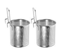 2 Pièces Passoire à Pâtes en Acier Inoxydable Argenté | Maille Fine, Résistante à Rouille, Passe au Lave-vaisselle, pour Raviolis et Pâtes, Usage Chaud