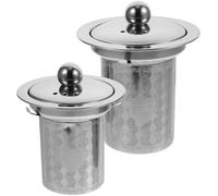 2 Pièces Passoire à Thé pour Théière en Acier Inoxydable Argenté | Pièce de Rechange pour Théière, Maillage Fin, Résistance à Haute Température, Usage Maison et Bureau