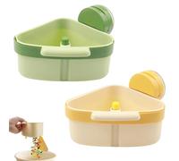 2 Pièces Passoire d’Évier d’Angle à Ventouse pour Cuisine | Panier Filtrant, Collecteur de Déchets Alimentaires, Porte Éponge, Installation Sans Perçage, pour Coin d’Évier de Cuisine