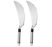 2 pièces passoires de cuisine en acier inoxydable à maille fine avec | Surface lisse polie, mailles régulières pour égoutter vite l’eau et les résidus, adaptées aux légumes et aux pâtes,