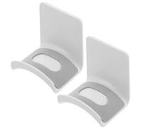 2 Pièces Patère Murale en Plastique Noir, Design Courbé Moderne | Installation Adhésive Facile, Bords Arrondis Élégants, pour Clés et Ustensiles, Entrée ou Garage