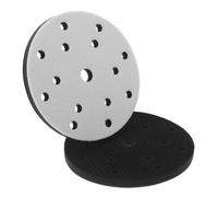 2 Pièces Patin en Mousse pour Ponceuse Orbitale 6 Pouces, 15 Trous | Support Auto-agrippant, Mousse Composite, Absorption des Chocs, Protège la Surface, pour Perceuse et Métal
