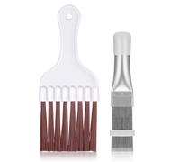 2 Pièces Peigne d'Aileron de Condensateur de Climatiseur, Brosse de Nettoyage à Ailettes, Brosse de Nettoyage de Climatiseur, Nettoyage Ailettes de Radiateur en Acier Inoxydable, Outil Radiateur