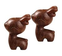 2 pièces Pendentif Cerf en Bois de Santal Rétro pour Bracelets DIY | Trou Suspendre Réservé, Texture Lisse, Petit Ornement Artisanal pour Paquet et Lanières