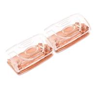 2 Pièces Perforatrice à Deux Trous Compacte Portable | Forte Pénétration, Forme Rectangulaire, Alliage D'aluminium et Plastique, Opération Pratique