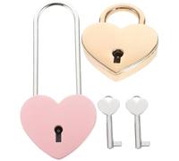 2 Pièces Petit Cadenas Cœur en Alliage ormat Compact | Modèle Délicat, Protège Vos Objets, Usage pour Casier, Journal, Boîte de Rangement