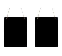 2 pièces Petit Tableau Noir Double Face en Bois, Suspendu, effaçable | Lanière, pour Écrire au Marqueur Craie, Usage Porte, Décor Halloween, Activités Classe