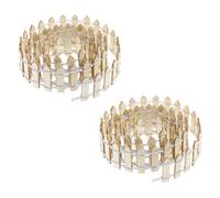 2 Pièces Petite Clôture en Bois Mini, Bordure Flexible | Bavure, Réutilisable, Piquets Décoratifs, pour Villages Miniatures, Loisirs Créatifs, Décor de Jardin