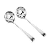2 Pièces Petite Louche à Sauce en Acier Inoxydable 7,9 Pouces | Finition Polie Miroir, Manche Long Prise Sûre, Nettoyage Facile au Lave-vaisselle