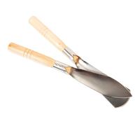 2 Pièces Petite Pelle de Jardin Acier Inoxydable Bois pour Jardin | Outil de Jardinage Adulte, Usage en Parterre et Pot, pour Bêcher, Ameublir, Retirer les Racines Tenaces