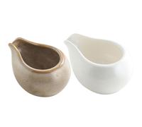 2 Pièces Pichet à Lait Céramique Japonerie, Bec Créatif | Multi-usage, Nettoyage Facile, Finition Lisse, pour Bars à Café et Restaurants, Petite Saucière