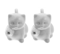 2 Pièces Pichet à Lait en Céramique Chat Blanc 50ml pour Café