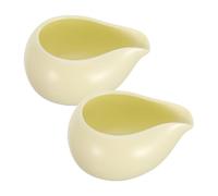 2 Pièces Pichet de Sauce Européen en Céramique pour Café et Salade | Résistant aux Rayures Taches, Conserve Sauces ou Lait Plus Frais, Repas Familiaux et Événements Spéciaux