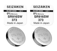 2 pièces Piles bouton Original SEIZAIKEN 373, SR916SW, 1,55 V, piles pour montres Oxyde d'argent, 0% de mercure, 100% fabriqué au Japon