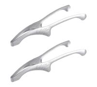 2 Pièces Pince à Barbecue en Acier Inoxydable, , Longue Poignée | Prise Ferme des Aliments, Finition Polie Lisse, Usage la Cuisine et Boulangerie, pour Viande Grillée