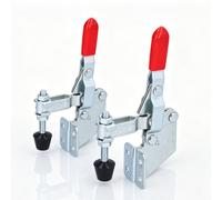 2 pièces pince à bascule à dégagement rapide 100 kg/220,5 lb force de serrage, pince de fixation horizontale en fer outil à main dispositif de serrage pour le travail du bois