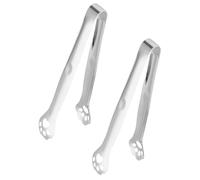 2 Pièces Pince à Chat Patte en Acier Inoxydable 304, Long Manche | Prise Confortable, Surface Lisse, Argenté, pour Viande, Nouilles, Fête et Préparation de Cuisson