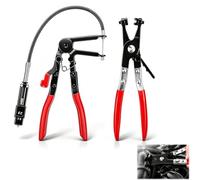 2 Pièces Pince à Collier de Serrage, Pinces à Collier de Serrage pour Voiture, Pince Colliers Durite de Voiture, avec Mâchoires Rotatives et Câble de 620 mm, pour Installer et Tuyaux de Carburant