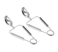 2 Pièces Pince à Escargots, Clip de Service Alimentaire | Poignée Ergonomique Courbée, Ressort Souple, Bords Lisses, Prise Antidérapante pour Chefs et Cuisiniers à Domicile