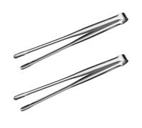 2 Pièces Pince à Japonaise en Acier Inoxydable 304, Longue Poignée | Pince Alimentaire Antidérapante, Moulage Monobloc sans Bord, Support Inclus, Service Grillades et Traiteur