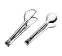 2 Pièces Pince Alimentaire en Acier Inoxydable, Multifonction | Surface Lisse, sans Odeur, Finition Soignée, Usage Maison et Restaurant, Couleur Argenté