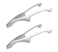 2 pièces Pince Barbecue en Acier Inoxydable, Longue Poignée | Finition Lisse, Structure Monobloc, pour Grillades, Service Traiteur et Manipulation Sûre des Aliments