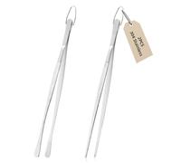 2 Pièces Pince Barbecue, Pincettes Longues 30 cm avec Crochet de Suspension, Pince Cuisine Inox pour Cuisiner, Griller et Cuire