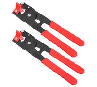 2 Pièces Pince Coupe Carreaux en Acier, Outil Manuel | Pince Coupante à Faible Pression, Tête Unique, Acier et Plastique Rouge, Bricolage Décoration Intérieure