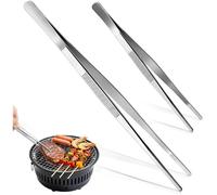 2 Pièces Pince Cuisine 30 cm et 20 cm, Pince Cuisine Inox Professionnel, Pince de Cuisine pour Cuisiner Griller et Cuire