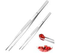 2 Pièces Pince Cuisine, 30cm et 20cm Pince Cuisine Inox Professionnel, Pincettes Longues à Barbecue Ustensiles de Cuisine pour la Cuisine, le Barbecue