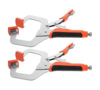 2 Pièces Pince en C à Tête Plate pour Fixation Rapide du Bois | Matériau Plastique et Alliage, Usage Atelier et Chantier, Résistance à Rouille, Maintien Stable