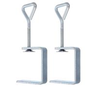 2 Pièces Pince en C Triangulaire Réglable en Fer | Serrage à Vis, Force de Maintien Élevée, Légère, Couleur Argenté, Usage Atelier et Réparation Auto