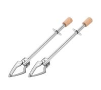 2 Pièces Pinces à Glaçons Triangulaires en Acier Inoxydable | Prise Ferme sans Écraser, Surface Antiadhésive, Nettoyage Facile, pour Sucre, Cornichons, Salades, Buffets et Réceptions