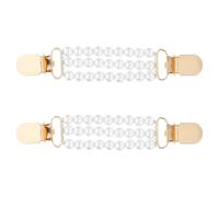 2 pièces Pinces à Pull Rétro en Métal Imitation Pearl pour Femmes | Accessoires Mode Élégants, Préservent Vêtements, Empêchent Exposition Accidentelle, Compact et Pratique