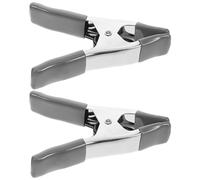 2 Pièces Pinces à Ressort en Métal 4 Pouces, Prise Ferme | PVC et Fer, Forme en A, Usage Camping Extérieur et Réparations Maison, Finition Argenté